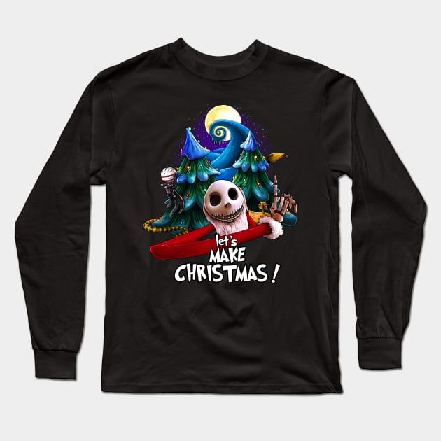 Let's Make Christmas ! Long Sleeve T-Shirt by BER